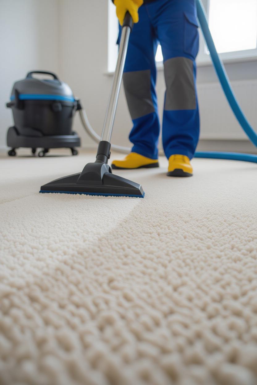 Technician preparing equipment